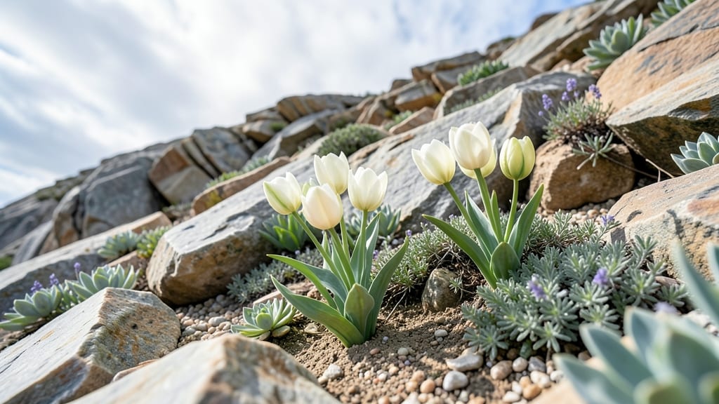 Tulip And Rock Garden Combinations