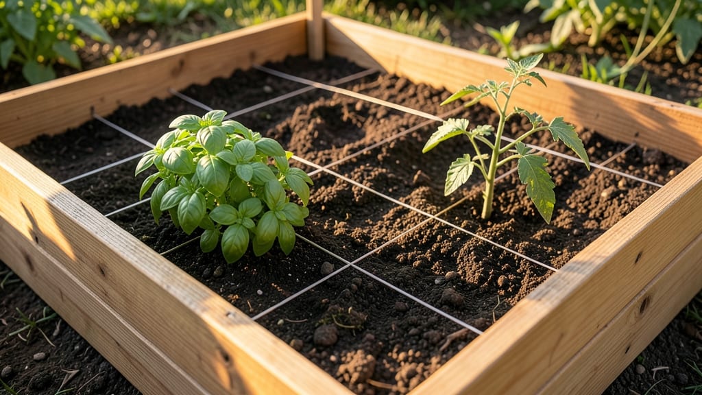Square Foot Gardening Grid Layout