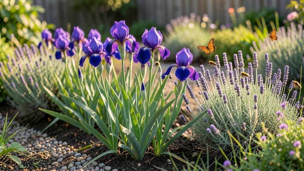 Iris and Lavender Pollinator Paradise