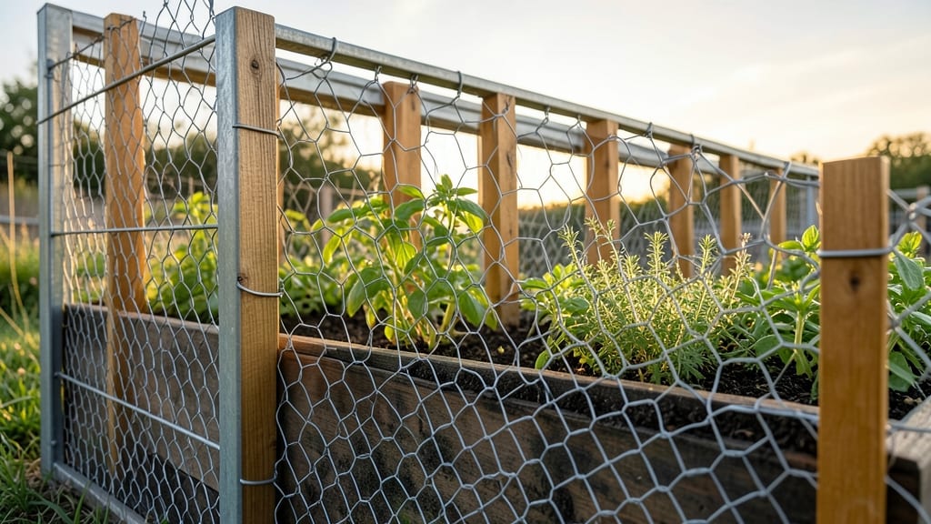 Wire Mesh Fence with Privacy Slats