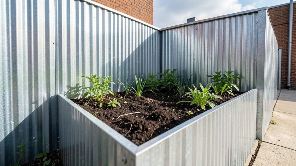Metal Corrugated Roof Privacy Bed