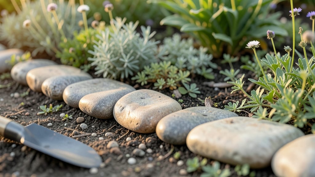 Pebble Pathway Border Stones