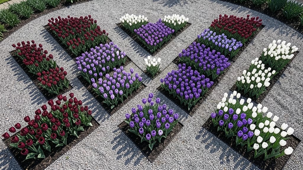 Geometric Tulip Pattern With Contrasting Colors