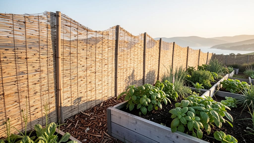 Bamboo or Reed Screens for Windbreaks