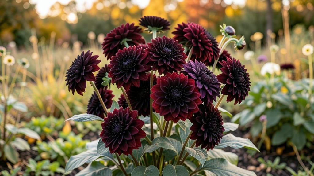 Dahlias with Bold Fall Colors