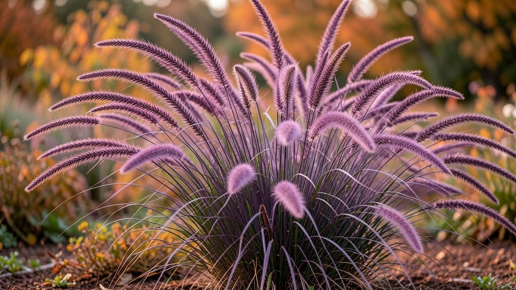 Ornamental Grasses with Purple Fountain Grass