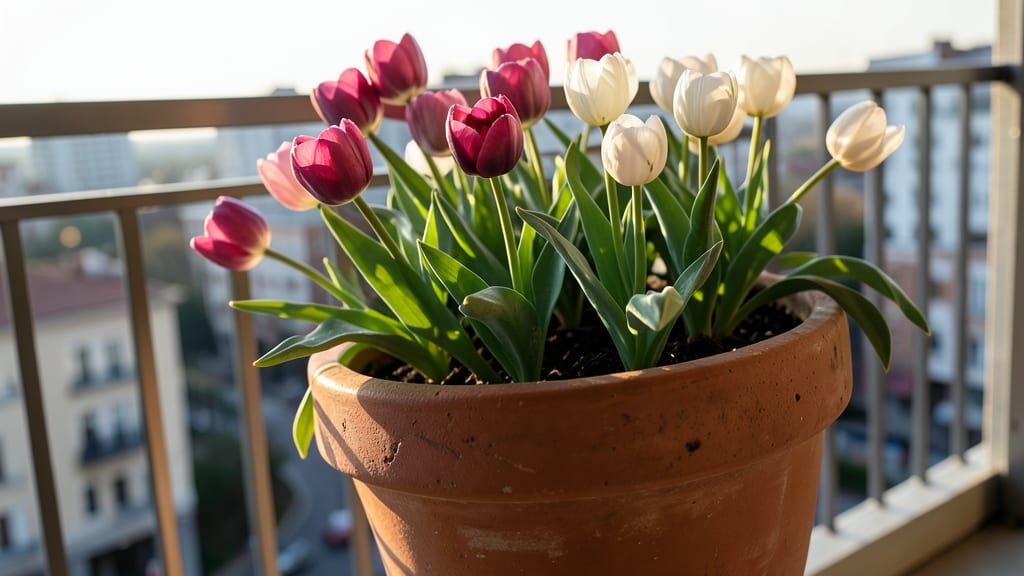 Container Tulip Gardens For Balconies And Patios